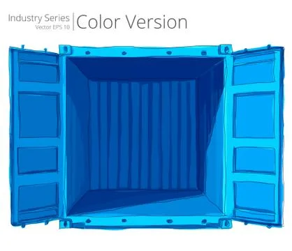 Empty open Container. Stock Illustration