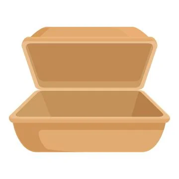 Empty open foam takeout box illustration Stock Illustration