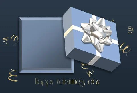 Empty Open gift box template Stock Illustration