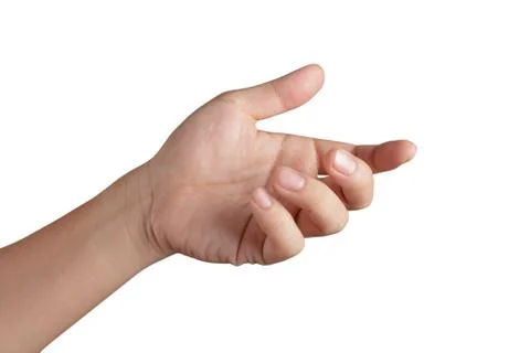 Empty open hand isolated Foto stock