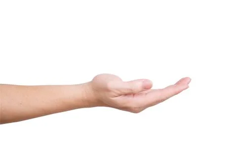 Empty open hand with palm Stock Photos