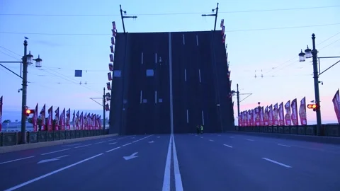 Empty open Palace bascule bridge Stock Footage 248719404