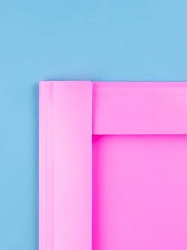 Empty open pink  folder for papers, close up Foto stock