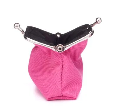 Empty open purse Stock Photos