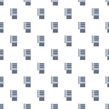 Empty open refrigerator pattern representing kitchen appliances Stock Illustration