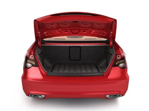 Empty open trunk of a car 3d render 스톡 일러스트