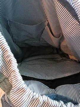 Empty opened backpack closeup. Travel packing, Tourism adventure 스톡 사진