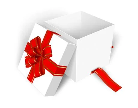Empty opened gift box Stock Illustration