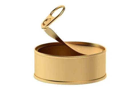 Empty opened tin can Stock Illustration