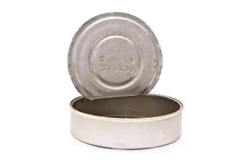 Empty opening tin of the bank Stock Photos