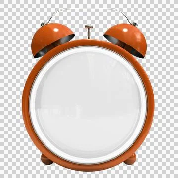 Empty orange alarm clock Stock Illustration
