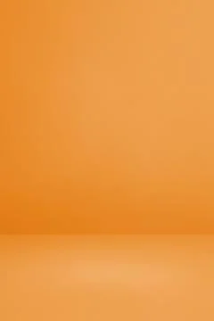 Empty orange concrete interior background Stock Illustration