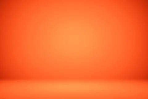 Empty orange studio room, used as background for display your products Illustrazione stock