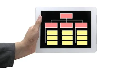 Empty organization chart online 스톡 일러스트