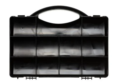 Empty organizer plastic box Stock Photos