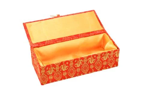 Empty oriental gift box Stock Photos