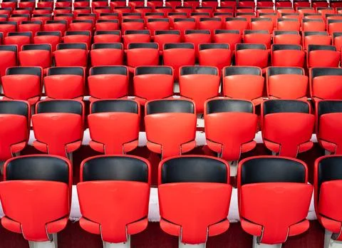 Empty Outdoor Auditorium Rows in Winter Setting. Stock Photos
