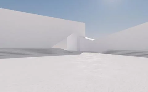 Empty outdoor ground background, 3d rendering. Stock Illustration