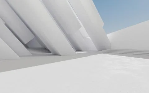 Empty outdoor ground background, 3d rendering. Illustrazione stock