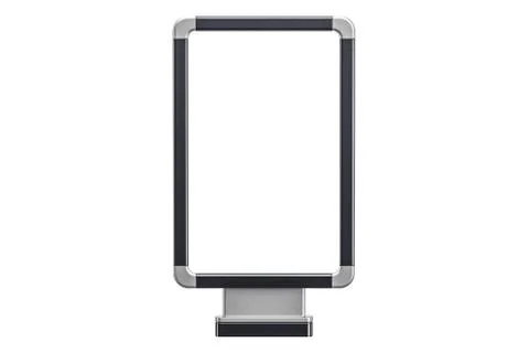 Empty outdoor light box, billboard. 3D rendering Illustrazione stock