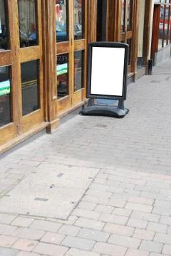 Empty outdoor restaurant menu Foto stock