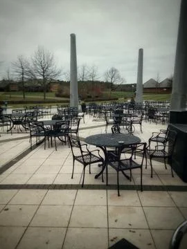 Empty Outdoor Restaurant View Photos