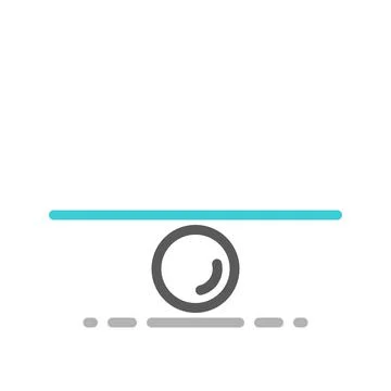 Empty outlined scale, balance Illustrazione stock