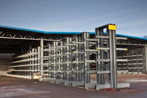 Empty outside warehouse Stock Photos