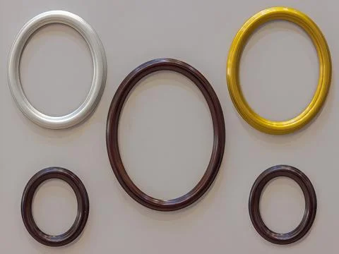 Empty Oval Frames Stock Photos