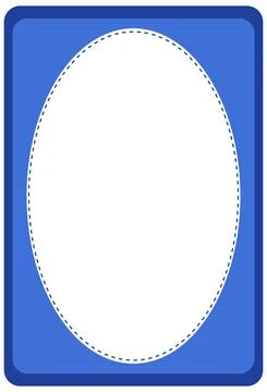 Empty oval shape banner template Illustrazione stock