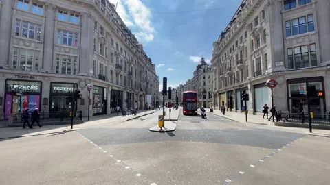 EMPTY OXFORD CIRCUS 库存影片 205200612