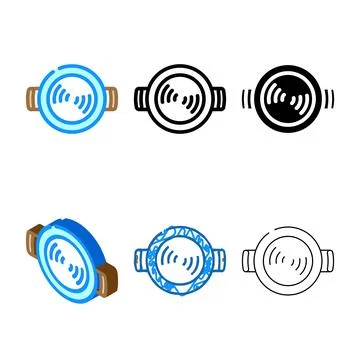 Empty pack pot cooking color icon vector Illustration