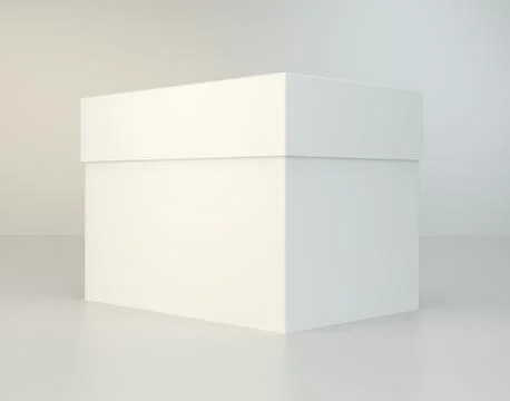 Empty package on gray background Illustrazione stock