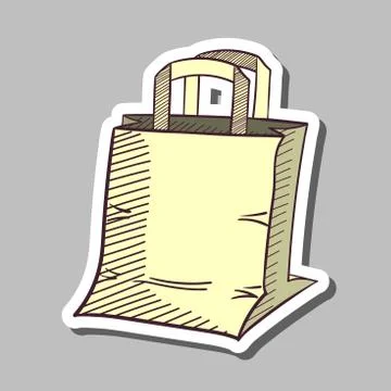 Empty Package Sticker Stock Illustration