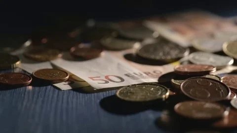 Empty packages of pills falling on euro Video stock 72720778