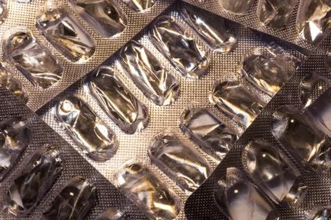 Empty packaging for capsules of drugs, without pills. Фото
