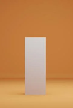 Empty packaging cardboard on orange background 스톡 일러스트