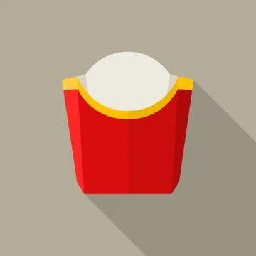 Empty packaging for french fries Stock Illustration