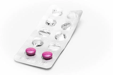 Empty packaging of pills Stock Photos