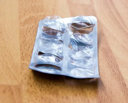 The empty packing from tablets. Foto stock