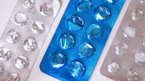 Empty packings of pills Stock Footage 88764303