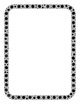 Empty Page Frame Covid Virus Mosaic Icon of Infection Items Stock Illustration