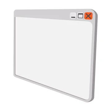 Empty page template cartoon icon Stock Illustration