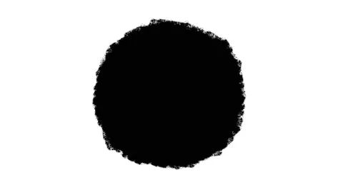 Empty painted black grunge circle on a white grunge background Stock Footage 145146811