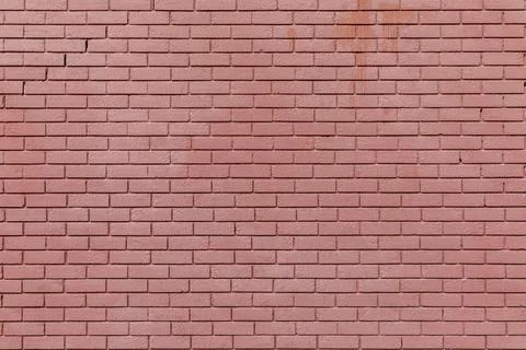 Empty painted red brick wall background Stock Photos