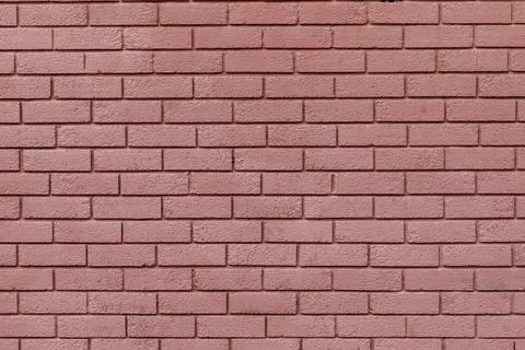 Empty painted red brick wall background Stock Photos