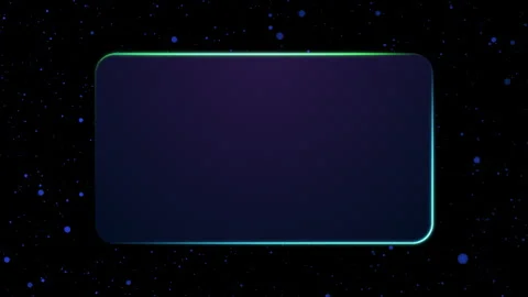 Empty panel with abstract background and neon glowing edges Stock Footage 309883247