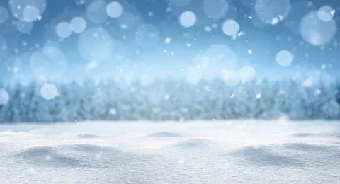 Empty panoramic winter background with copy space Stock Photos