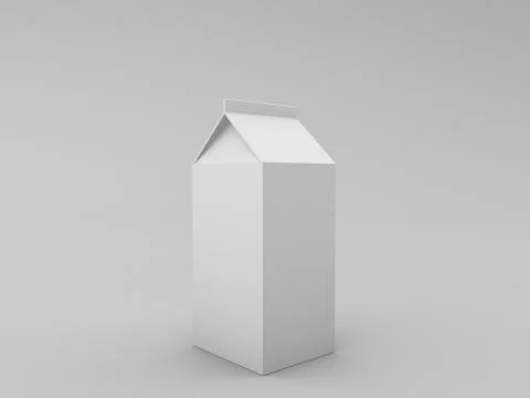 Empty paper bag for juice template on gray background. Stock Illustration