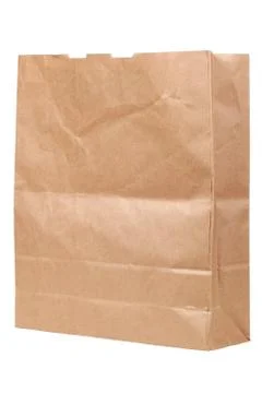 Empty paper bag Stock Photos